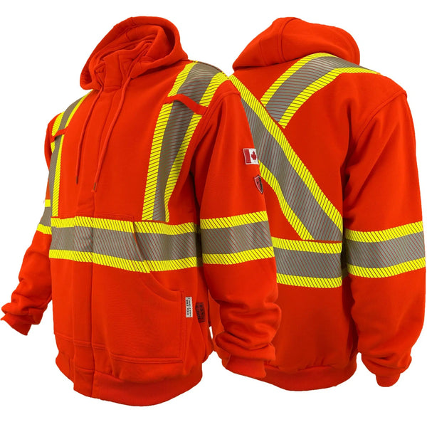 Atlas Hi Vis FR AR Zip Up Hoodie 402 WORK N WEAR