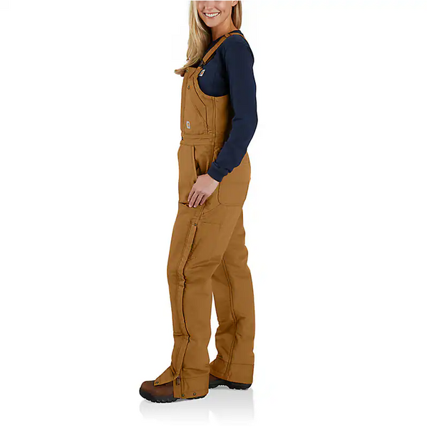 Carhartt womens Loose Fit Washed Duck Insulated Biberall, Carhartt