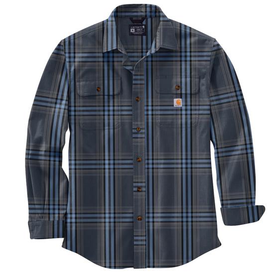 Let It Go Flannel Long Sleeve Shirt - Anthracite Hallo Plaid –