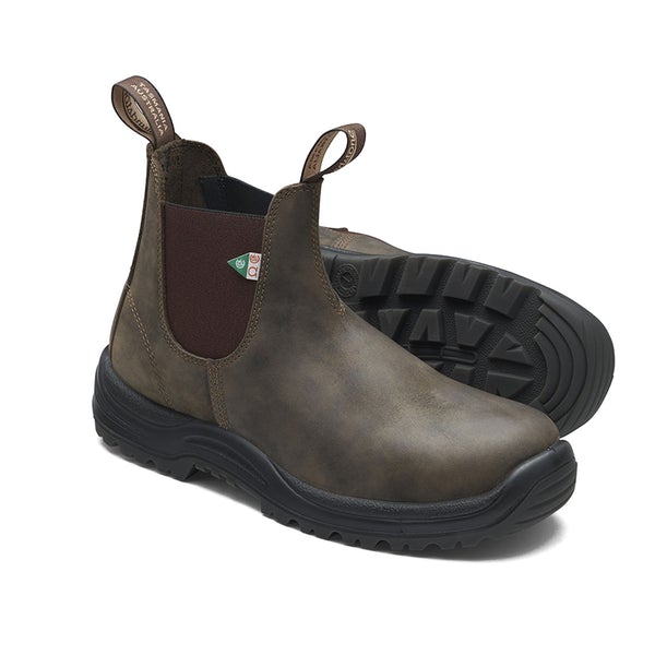 Blundstone 180 Work Safety Boot Waxy Rustic Brown WORK N WEAR