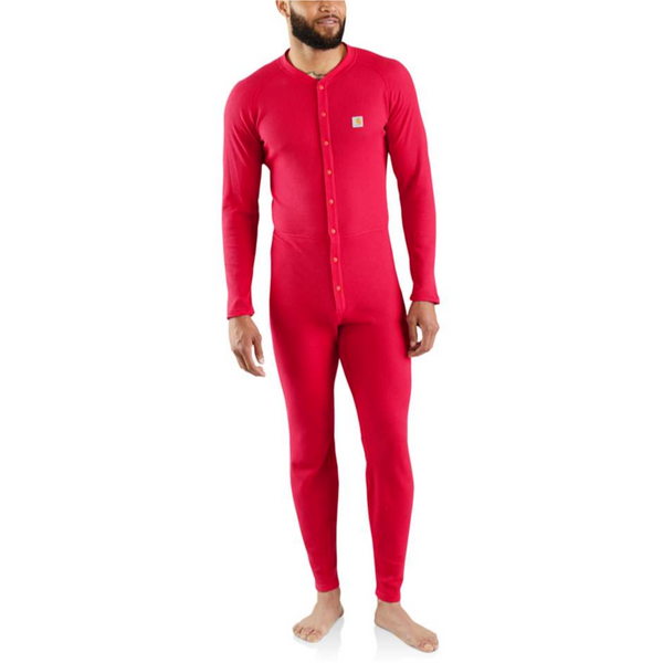 Carhartt Red Thermal Long Sleeve Adult Onesie Large/x-large Long