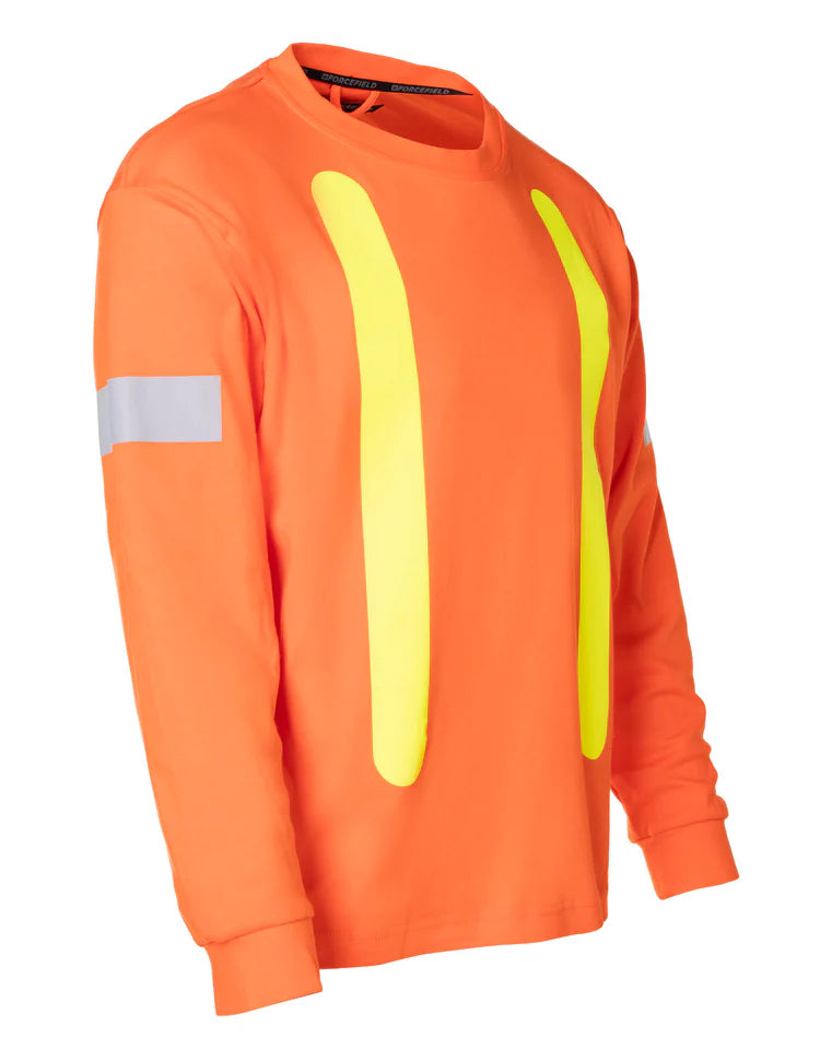 Forcefield Retro Hi-Vis Cotton Long Sleeve T-Shirt 022-RTROL