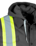 Forcefield Hi-Vis Hoodie Shacket With Detachable Hood 024-EP34