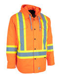 Forcefield Hi-Vis Hoodie Shacket With Detachable Hood 024-EP34