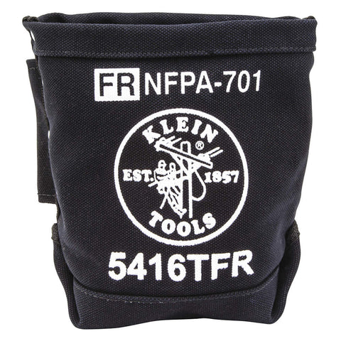 Klein Tools 9" Flame-Retardant Canvas Bolt Bag in Black - 5416TFR