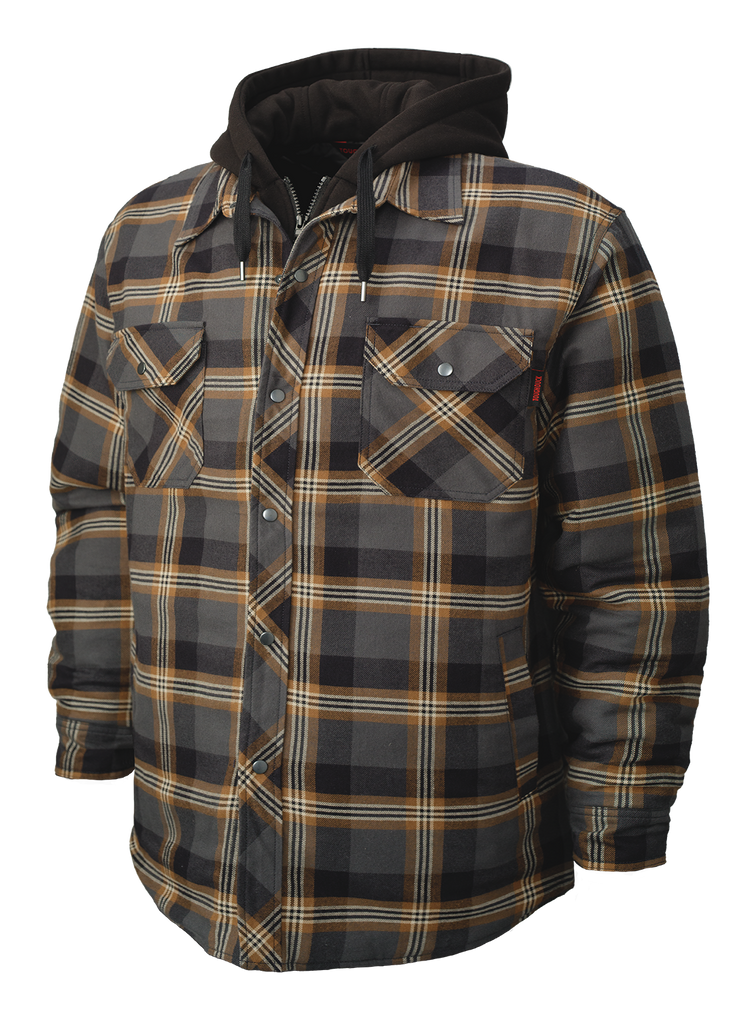 Tough Duck Quilt Lined Hooded Flannel Jac-shirt WS06