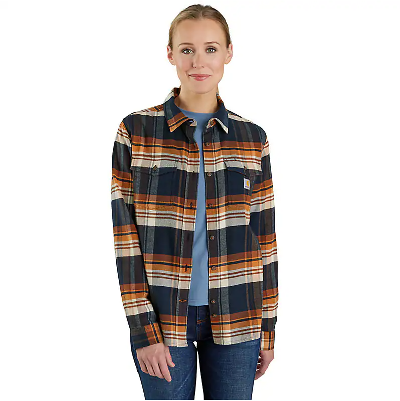 Carhartt Women's TENCEL™ Fiber Series Relaxed Fit Long-Sleeve Flannel Shirt - 106447