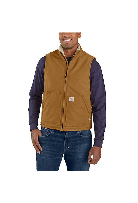 Carhartt Flame Resistant Duck Sherpa Lined Vest 104981 WORK N WEAR