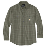 Carhartt Loose Fit Midweight Chambray Long-Sleeve Plaid Shirt - 106355