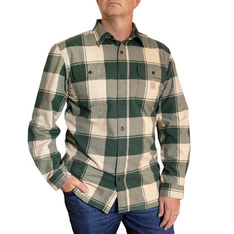 Carhartt Loose Fit Heavyweight Flannel Long-Sleeve Plaid Shirt - 106356