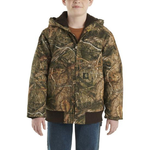 Carhartt Canvas Insulated Hooded Camo Active Jac - Boys - CP8579