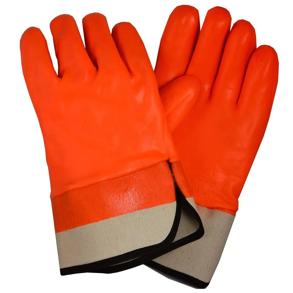 Chemical Resistant PVC Coated Foam Lined Safety Cuff Gloves 90W-H493