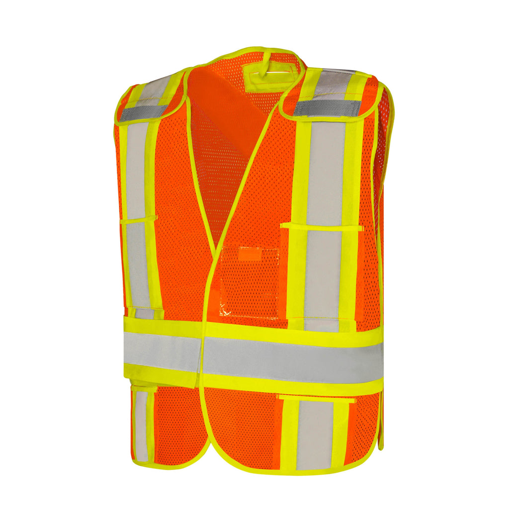 Terra Hi-Vis Safety Belt with Adjustable Waist and Chest Straps, One Size,  Orange