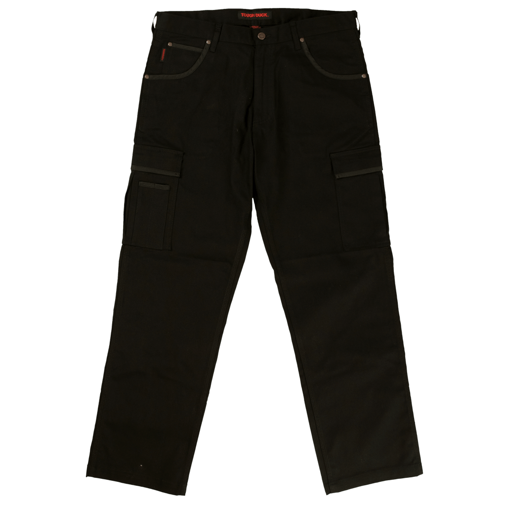 FAROOT Men?s Loose Cargo Pants Elastic Waist Solid Color Work Pants