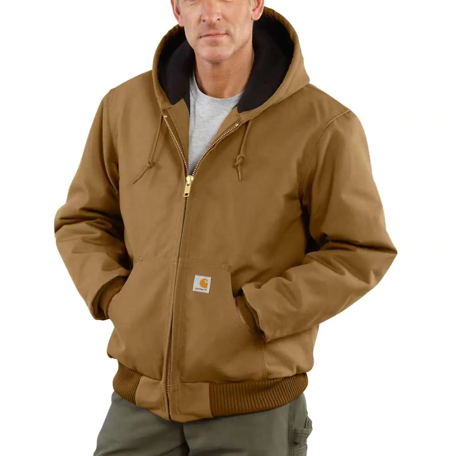 Men's Ultra-Soft Duck Jacket, Cotton & Fleece Lining for Cold Weather