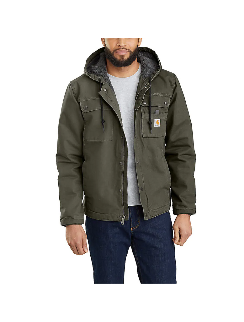 Carhartt Relaxed Fit Washed Duck Sherpa-Lined Utility Jacket - 103826