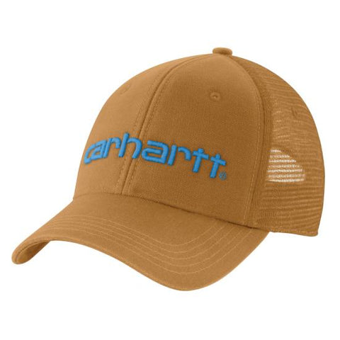Carhartt Mens Canvas Mesh-back Logo Graphic Cap,brown